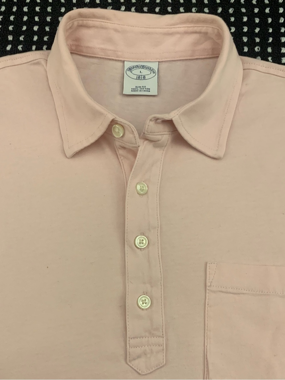 BROOKS BROTHERS SS Slim Fit All Cotton 4 Button Pocket Polo